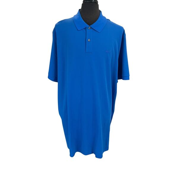 HUGO BOSS Mens Polo Shirt Bright Blue Short Sleeve Pallas Mesh Sz 3XT NWT $118